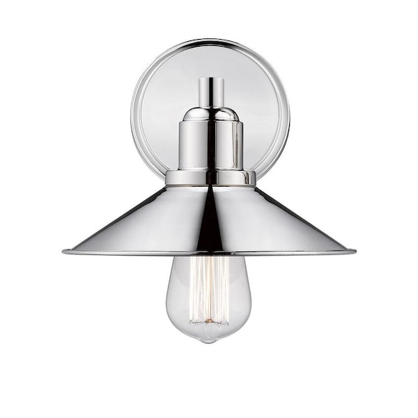 Casa 1 Light Vanity, Polished Nickel & Polished Nickel